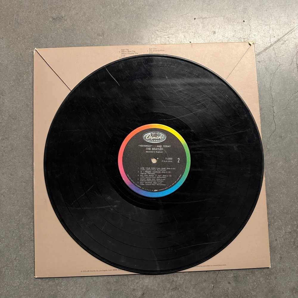 The Beatles Yesterday And Today Vinyl LP Capitol Rainbow Label T-2553 Mono